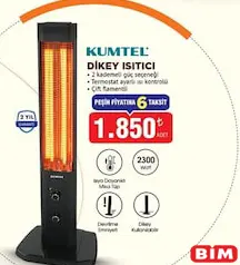 KUMTEL DİKEY ISITICI 2300 W fiyat ve kampanya bilgisi